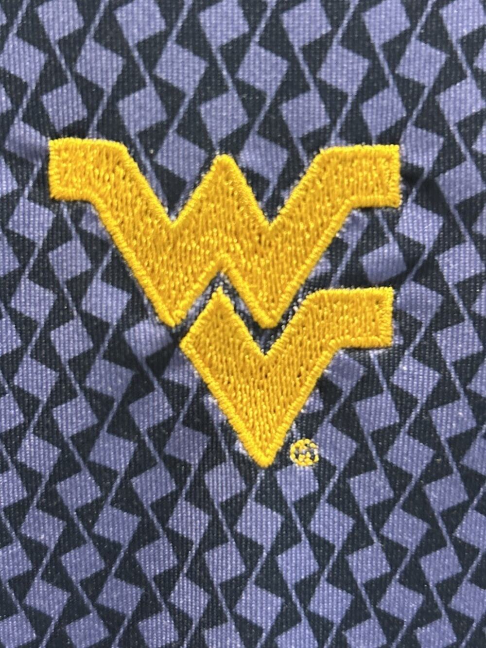 Men’s CUTTER & BUCK Blue AOP University West Virginia S/S Polo Shirt 5XB *A6